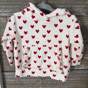 Kate Quinn Heart Patterned Kids Hoodie (6-12 month)